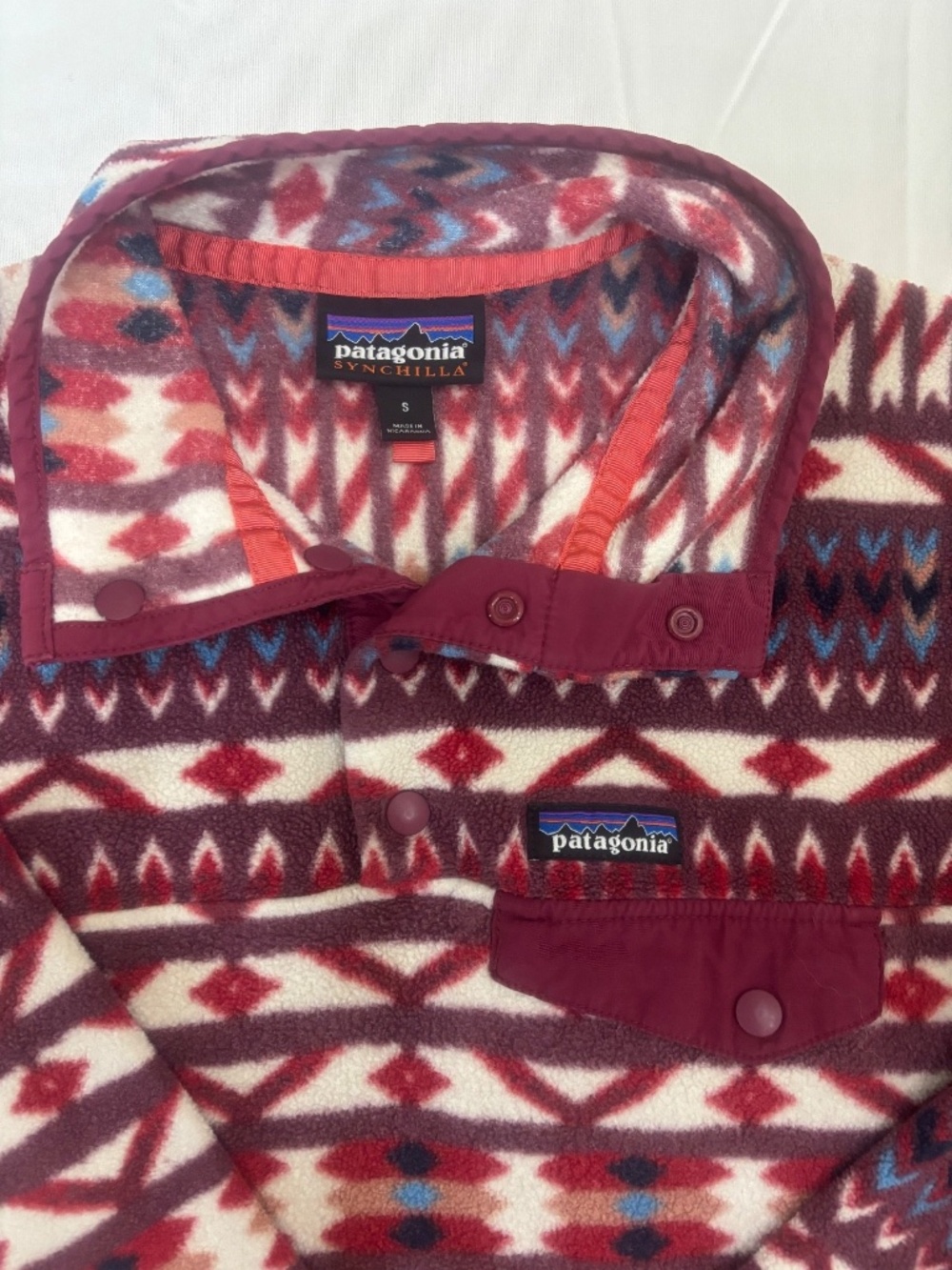 Patagonia Synchilla Kuta Klash Dark Currant Small Pullover Outdoors Gorpcore